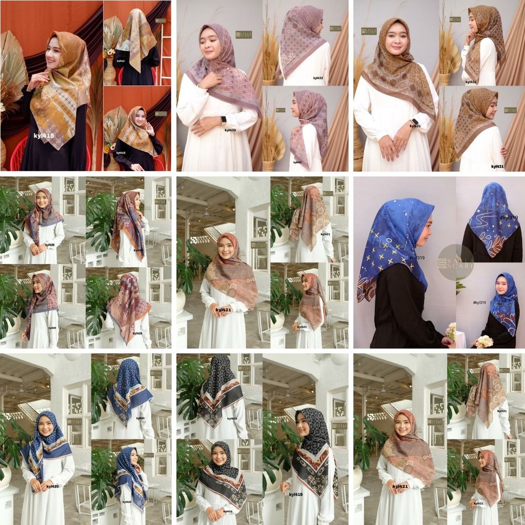 [TERBARU] Hijab Segi4 Voal Premium Motif Lasercut / Jilbab Segi4 Voal