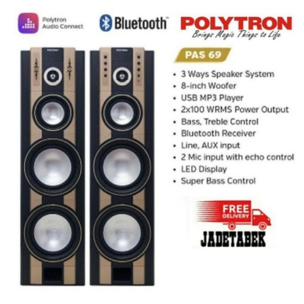 POLYTRON PAS 69 SPEAKER ACTIVE BLUETOOTH USB MIC INPUT
