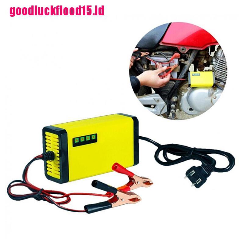 {LUCKID}12V 2AH-20AH Smart Car Battery Charger Motorcycle Automatic LED Display Portable