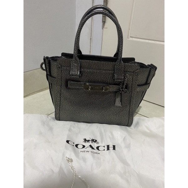 PRELOVED COACH SWAGGER 21 GUNMETAL AUTHENTIC