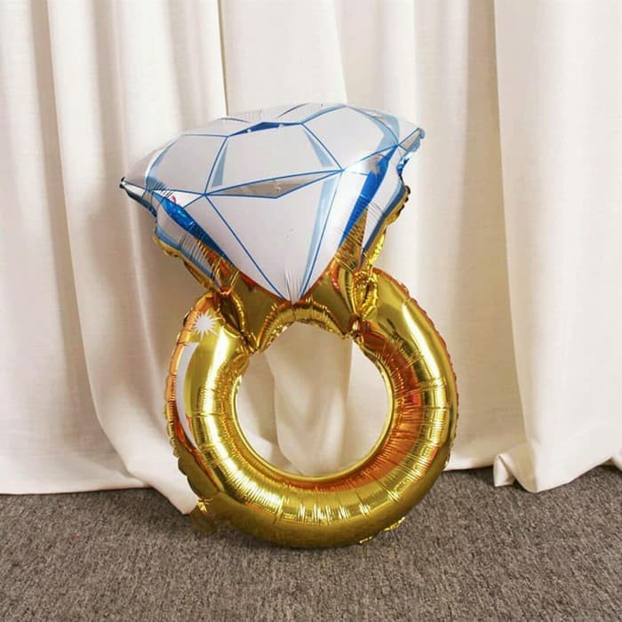 Balon Foil Cincin Diamond Lamaran Nikahan Wedding Engagement