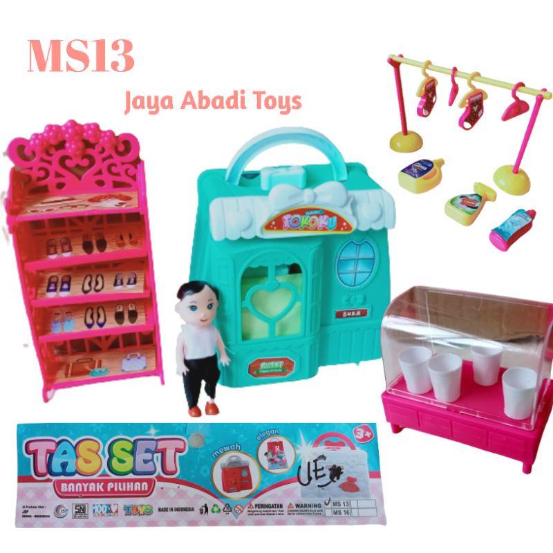 MAINAN ANAK MURAH !! TAS FASHION RAK BONEKA BISA JADI RUMAH RUMAHAN MS13