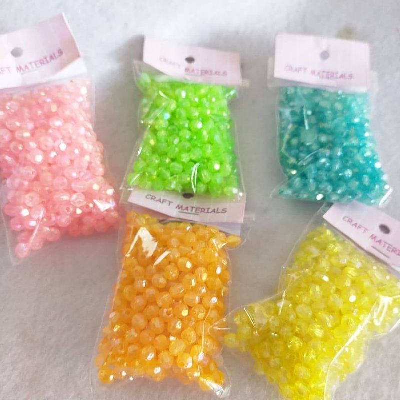 Mote segi pelangi 6mm