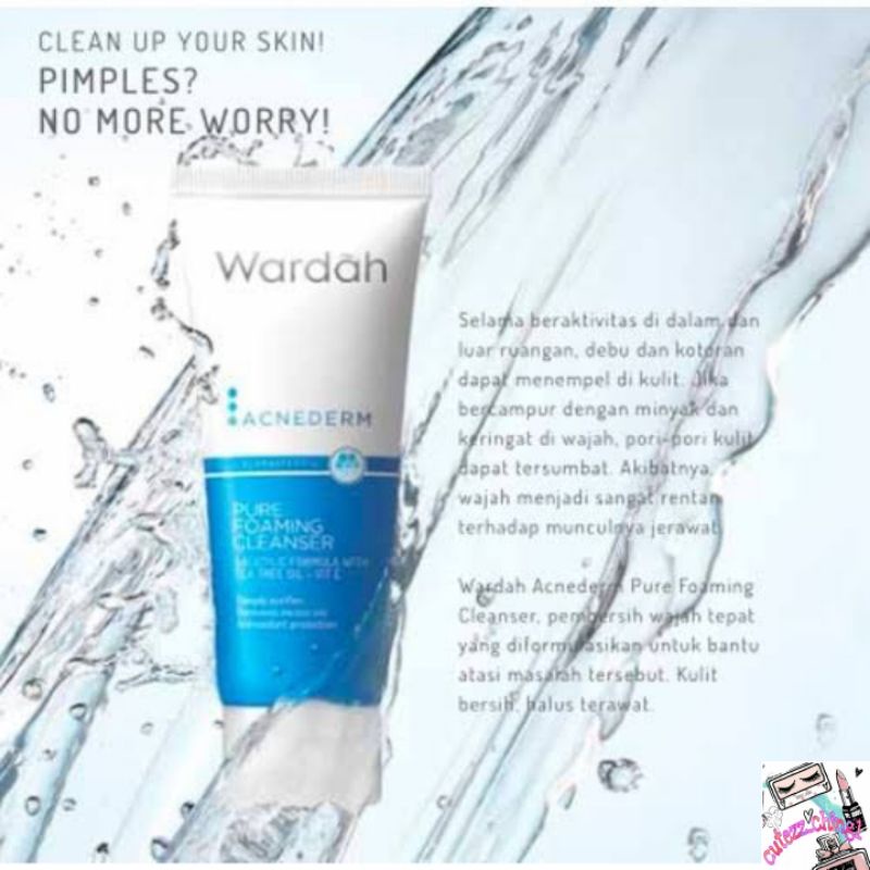 ☃Cutezz_Ching1☃Wardah Acnederm Pure Foaming Cleanser 60ml