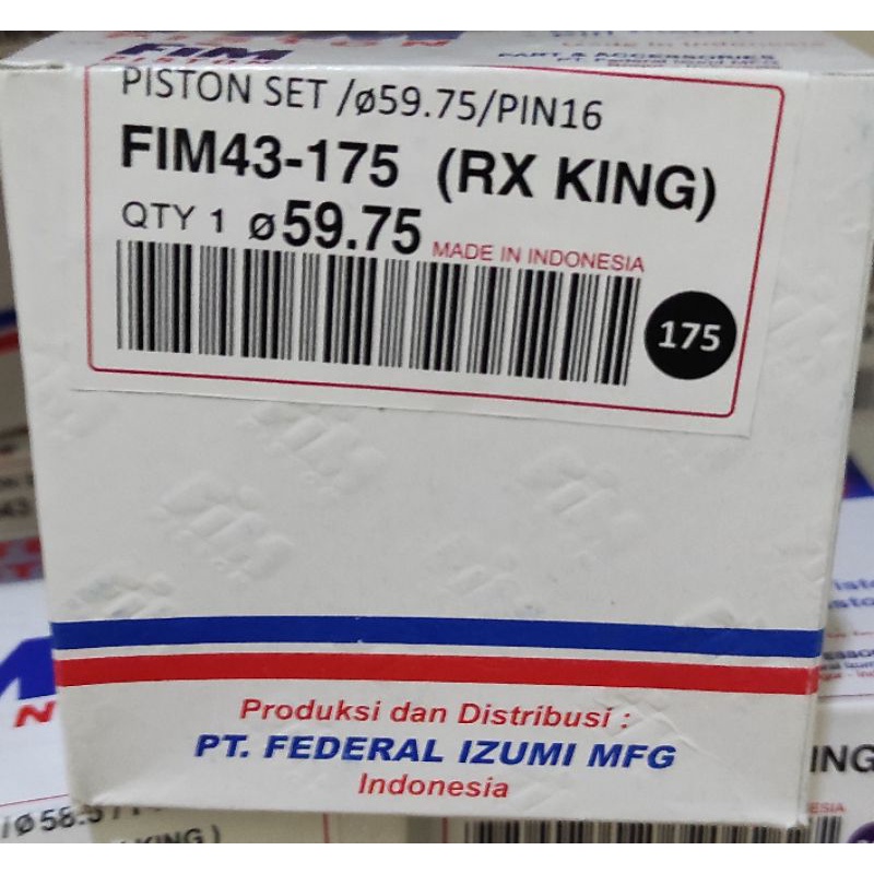 Piston Kit FIM RXKing RX King FIM43 OS 50/75/100/125/150/175/200/250/300/400-os.175(59.75)