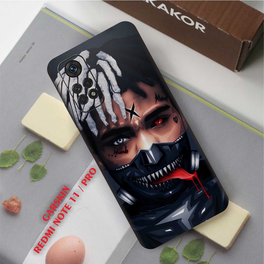 GARSKIN REDMI NOTE 11 // GARSKIN REDMI NOTE 11 PRO MOTIF GHOUL - FREE CUSTOM ISI 2PCS
