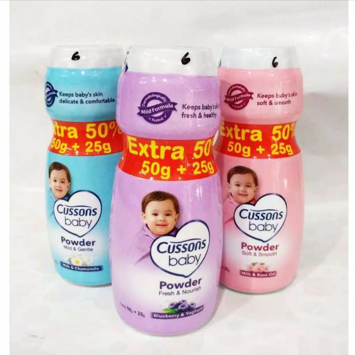 BEDAK CUSSONS BABY POWDER 50+25 GRAM BPOM /BEDAK CUSSONS / BEDAK BAYI / BEDAK BAYI CUSSONS / CUSSONS