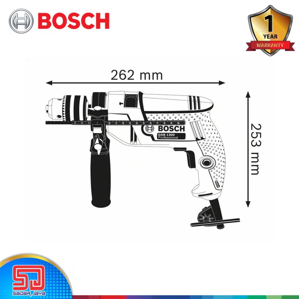 Bosch GSB 550 Bor Listrik Impact Drill 2 arah - Bobok Tembok Beton Kayu Besi