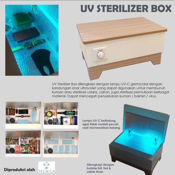 UV steril / UV sterilizer sterilisasi box dilengkapi timer anti virus