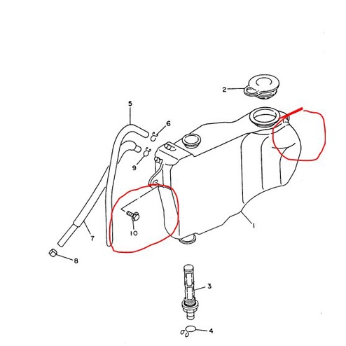 BAUT UNTUK BOTOL TANGKI TABUNG OLI SAMPING YAMAHA RXZ RZR. ORI ORIGINAL ASLI YAMAHA