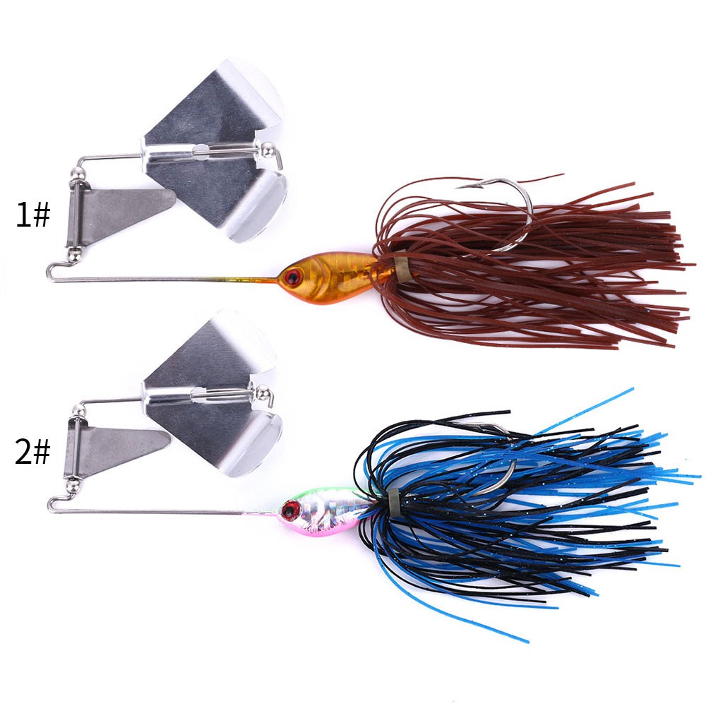 HENGJIA 2pcs/set umpan buzz sequin swimbait spinner bait pancing memancing peralatan fishing lure