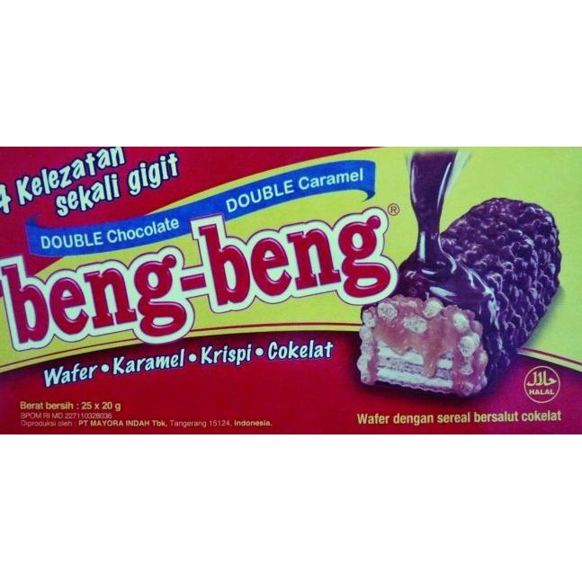 

☉ Beng Beng Wafer Cokelat 1 Pak isi 20 Pcs ♘