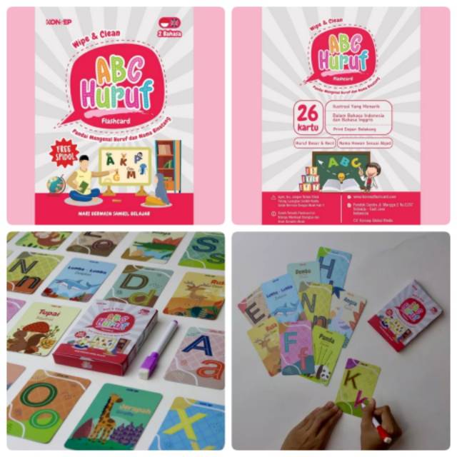 Konsep Flashcard Wipe Clean Bisa Ditulis Dihapus Mainan Edukasi Kartu Bergambar Activity Cards