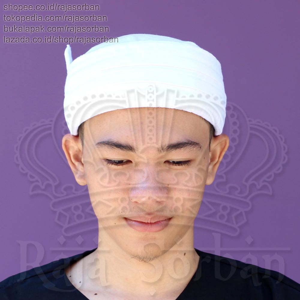 Iket Sunda Premium Candra Sumirat Putih - Blangkon Sunda Iket Totopong Bendo Candra Sumirat Putih