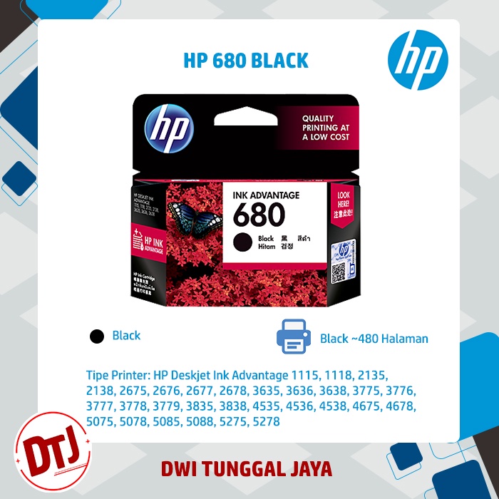 Tinta HP 680 Black / Colour Original