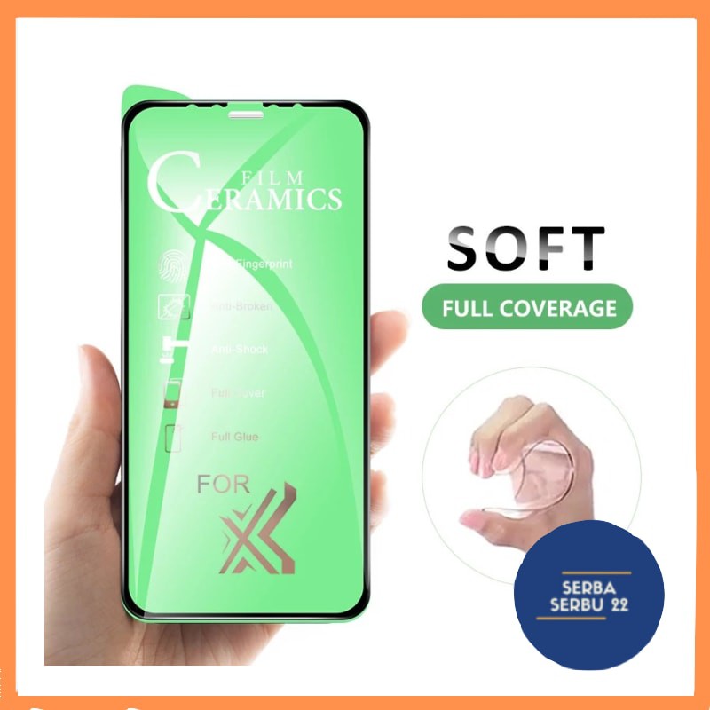 TEMPERED GLASS CERAMIC HIJAU FILM FULL LAYAR FOR VIVO V19/Y30/Y11/V17 PRO FULL COVER [SS]