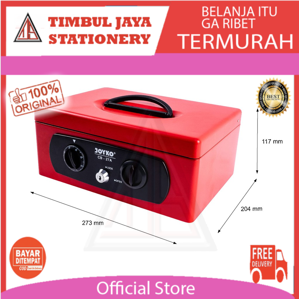 

Joyko Kotak Kas / Joyko Cash Box / Kotak Uang CB-27A Brankas Money Box Safety box