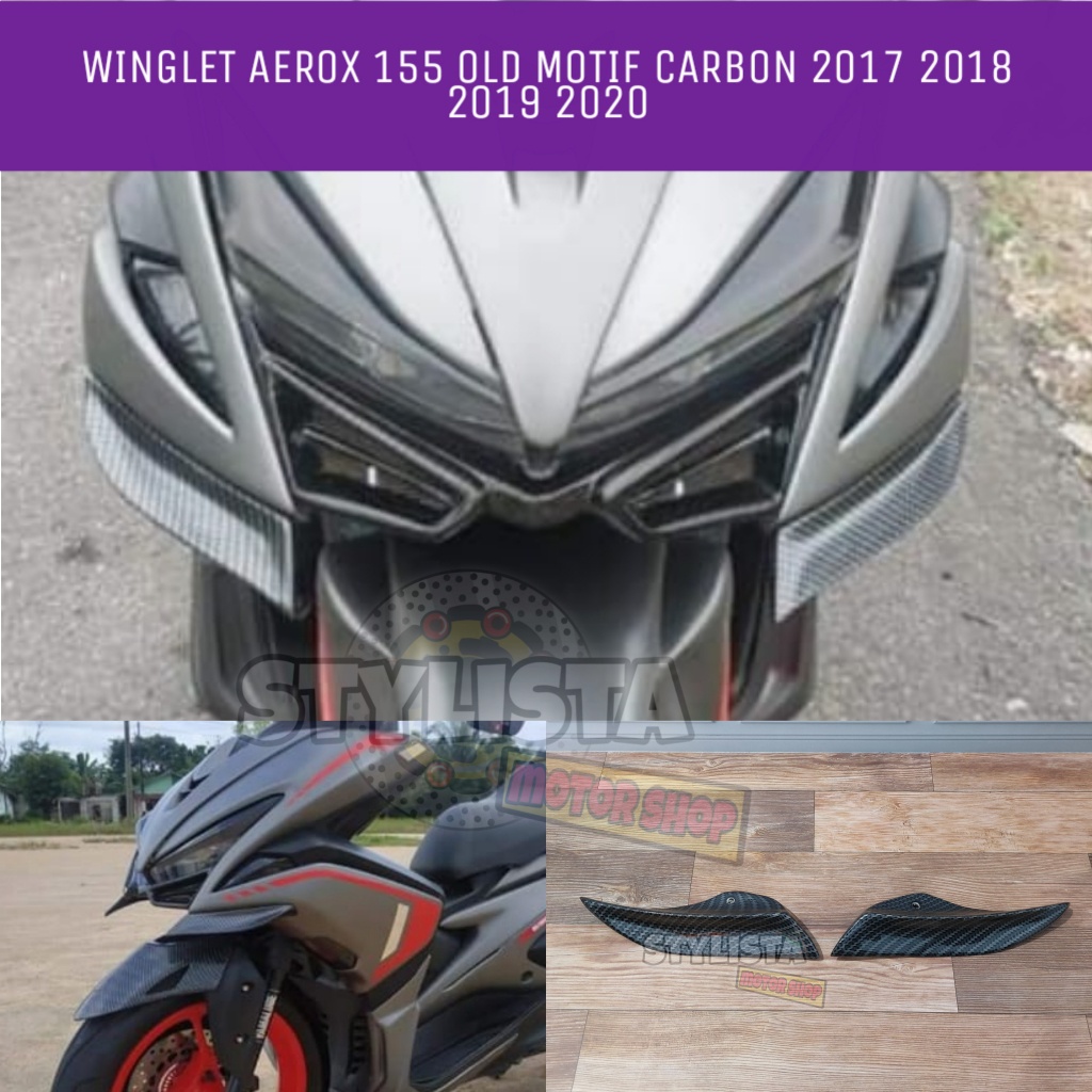 WINGLET AEROX 155 CARBON WINGLET AEROX 155 OLD MODEL SAMPING KEWER 2017 2018 2019 2020
