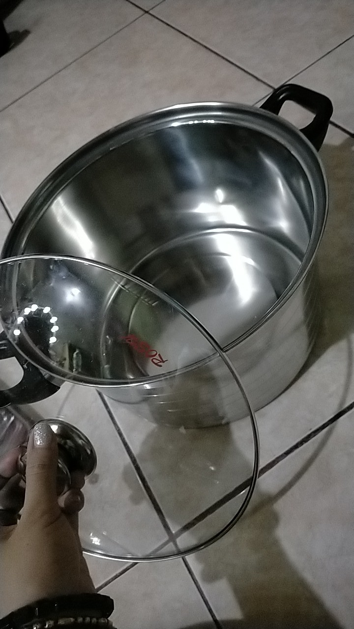 Panci Stainless Tutup Kaca Rosh Saucepot 28cm