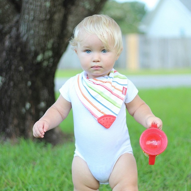 NUBY BANDANA BIB WITH TEETHER 1PK - CELEMEK BAYI | SLABBER BAYI