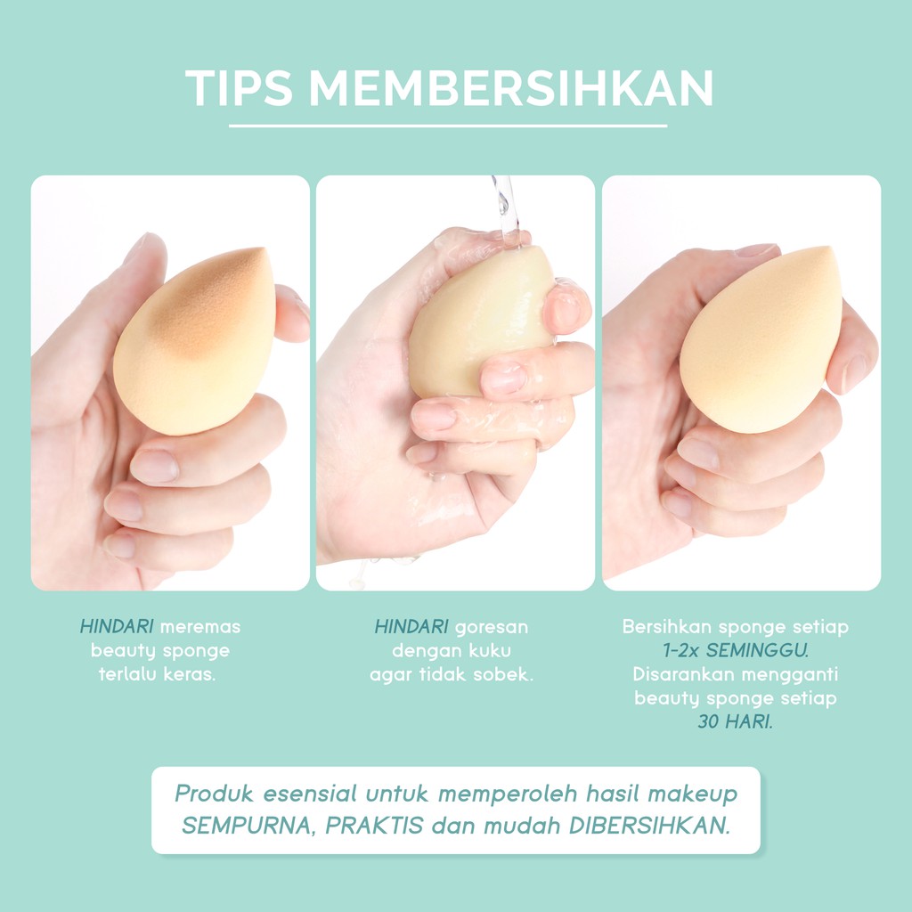 GLAMFIX Fabulous Beauty Sponge _ Beauty Blender Spons Foundation - Teardrop | GLAM FIX Alat Kecantikan Makeup by YOU ORIGINAL