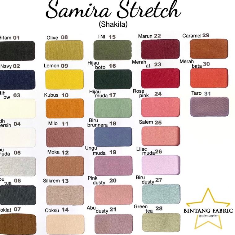 

(A-OST {♥☞>) Buku Katalog Warna Kain Bintang Fabric||trending