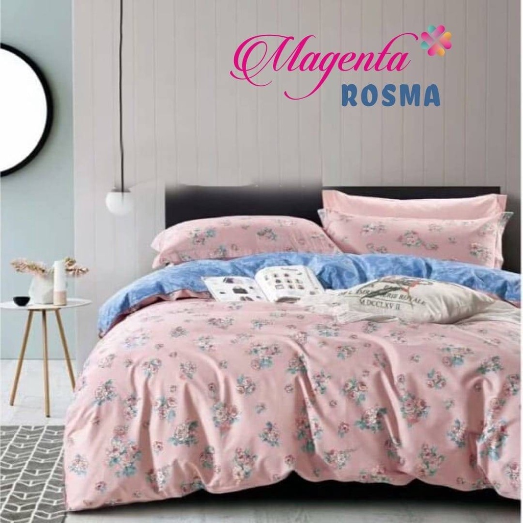 Bedcover & Sprei Premium Katun MAGENTA Motif Rosma