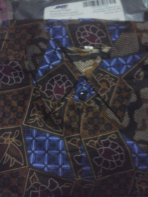 Diskon Mikayla Batik Hrb026 Kenongo Hem Pendek Padi Pekalongan M L Xl Batik Pria Murah Modern Grosir