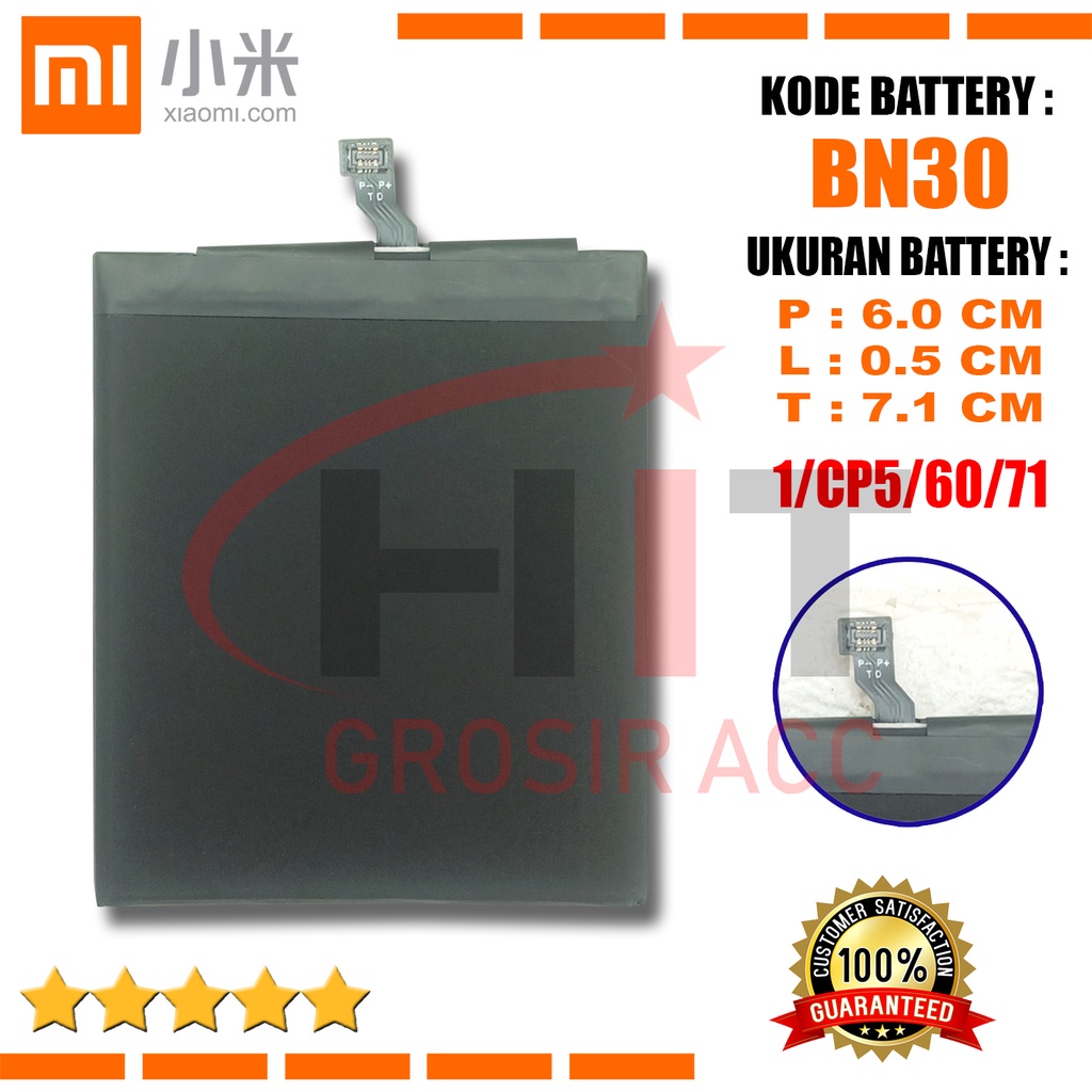 Baterai Battery Original Xiaomi BN30 For Xiaomi Redmi 4A / Mi 4A