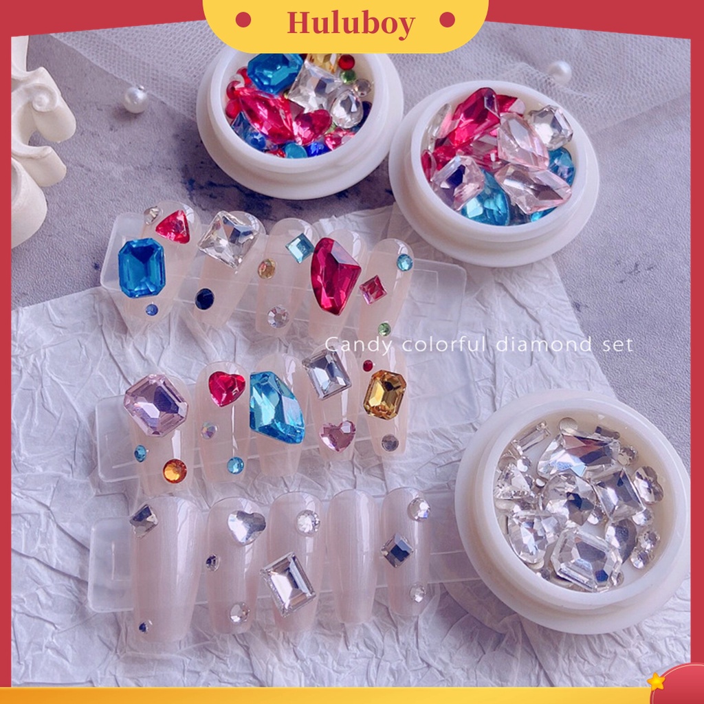 Huluboy Huluboy♡ Berlian Imitasi Bentuk Hati Untuk Dekorasi Nail Art