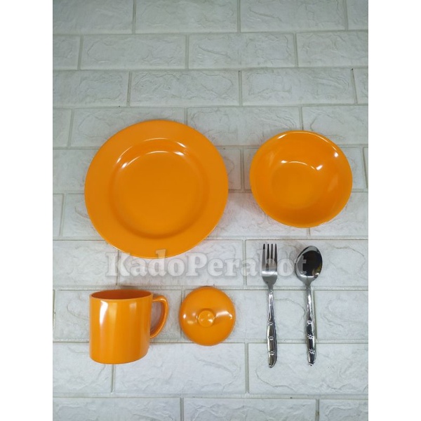 Peralatan makan Isoman 2 - Piring makan murah set - piring mangkok set