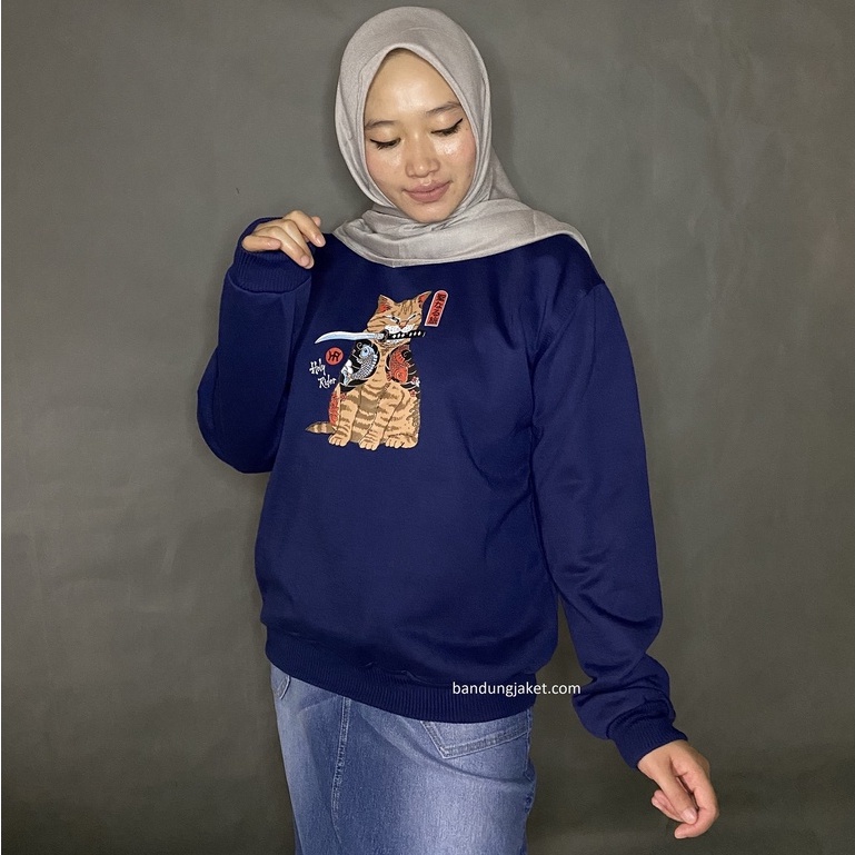 FIGHTING CAT HOLY Sweatshirt II CREWNECK Pria Dan Wanita