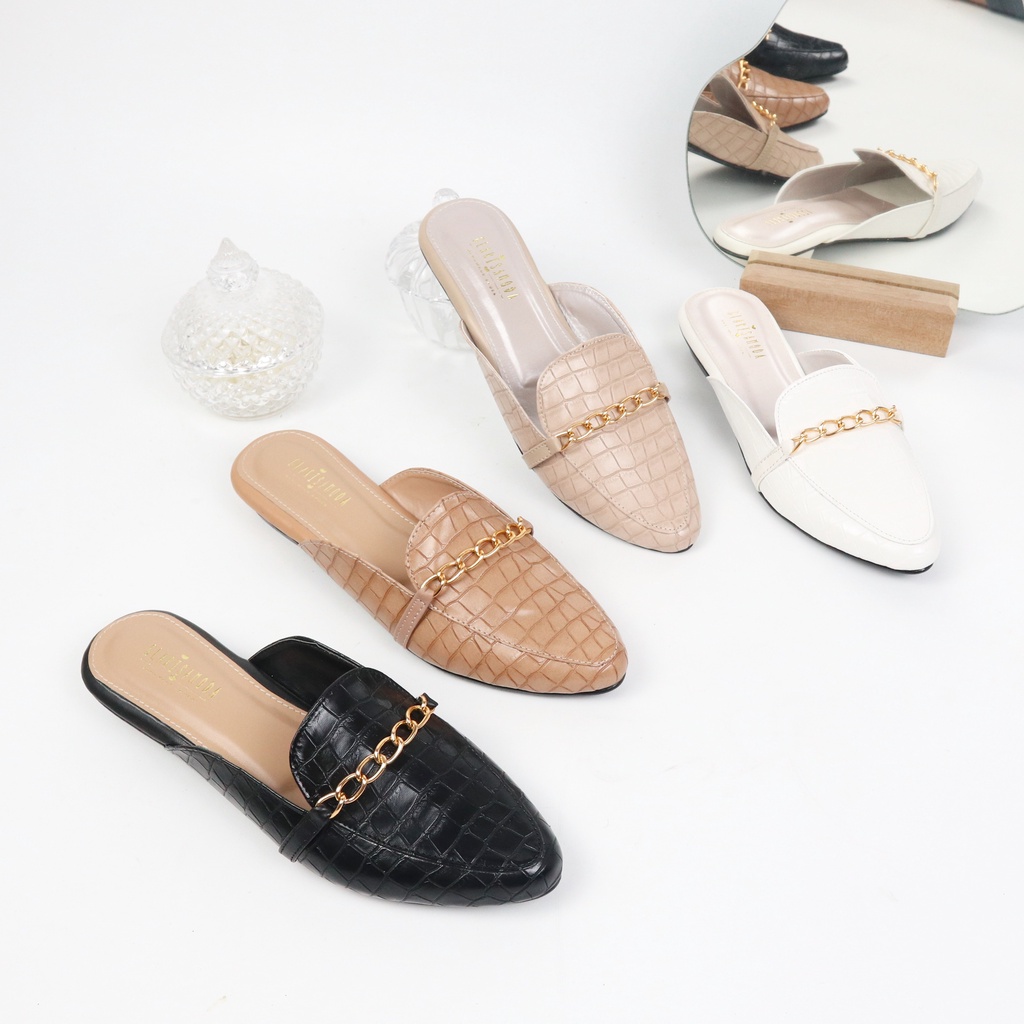 GLARISAMODA Fanya Mules Heels 3cm Croco