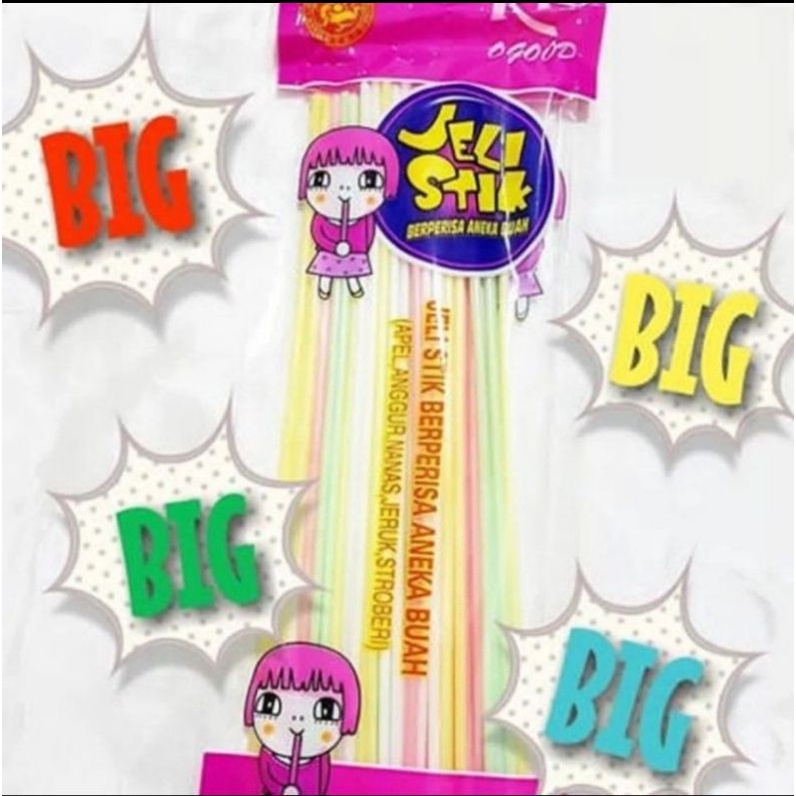 

Permen sedotan jelly stick jadul panjang rasa mix fruit