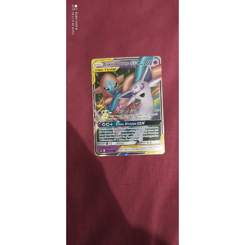 kartu pokemon bahasa Indonesia espeon & deoxys gx RR