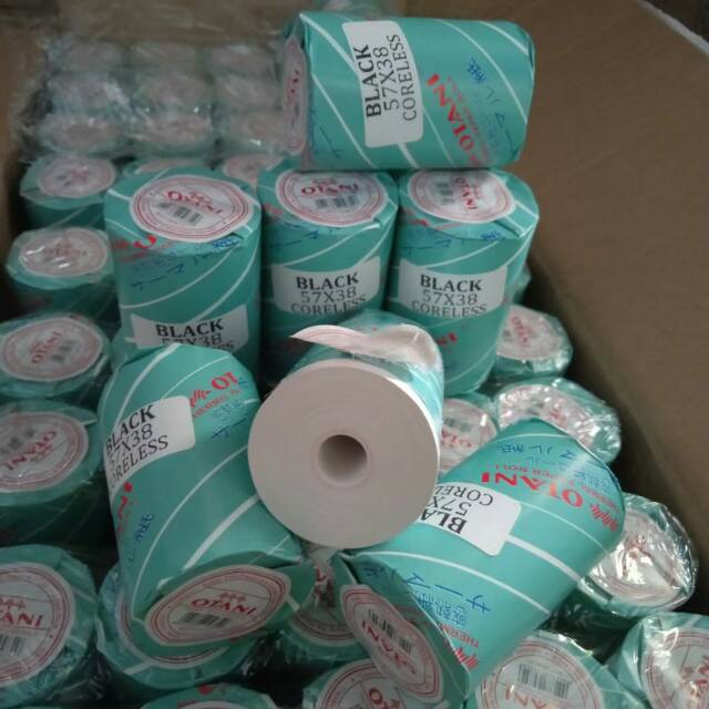 

TOP BRAND Kertas struk Kasir 57 / 58 CORELESS Thermal 57x38 58x40 57x40 58x38 Pinter Bluetooth, EDC