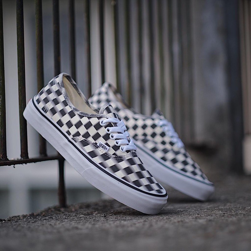 checkered authentic vans