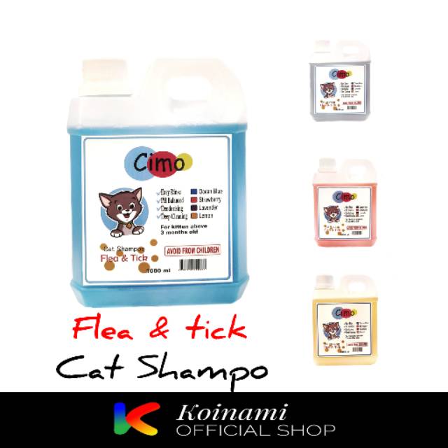 CIMO 1 LITER SHAMPO KUTU KUCING / FLEA AND TICK CAT SHAMPOO / GROOMING