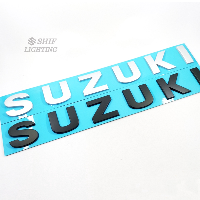 1Pc Stiker Emblem Tulisan SUZUKI Bahan ABS Untuk Kap Bagasi Depan Mobil SUZUKI