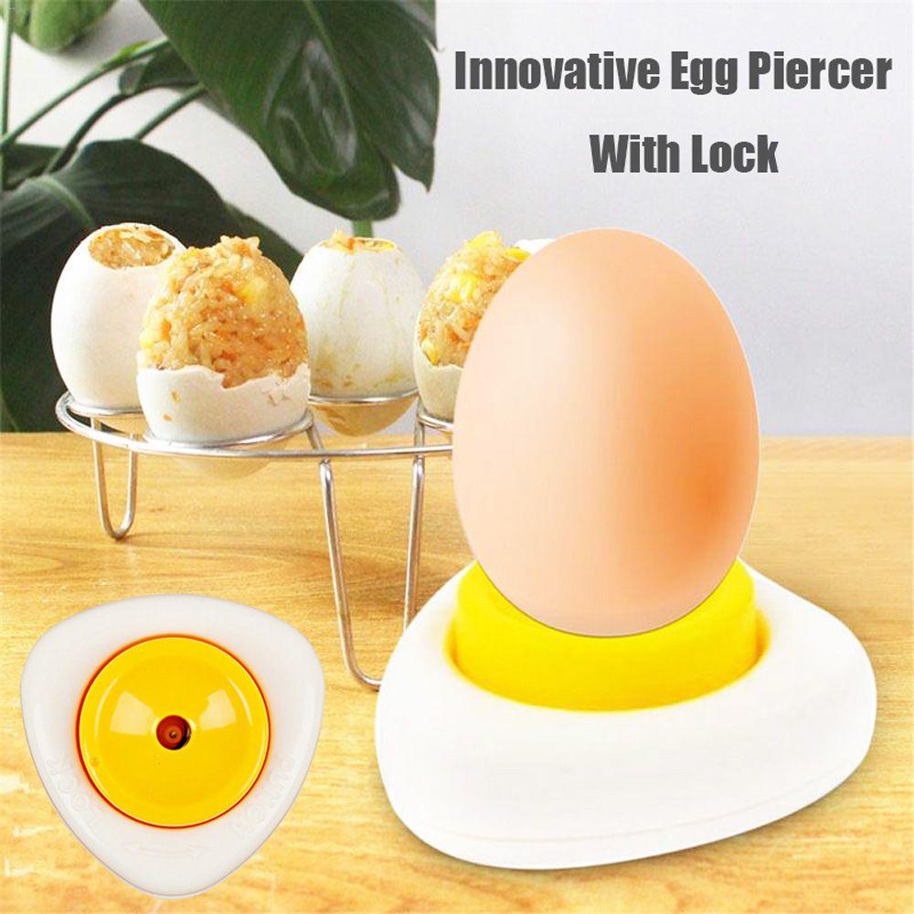 [Elegan] Egg Piercing Gadget Home Cookware Alat Masak Dengan Pengunci Makan Tusuk Telur