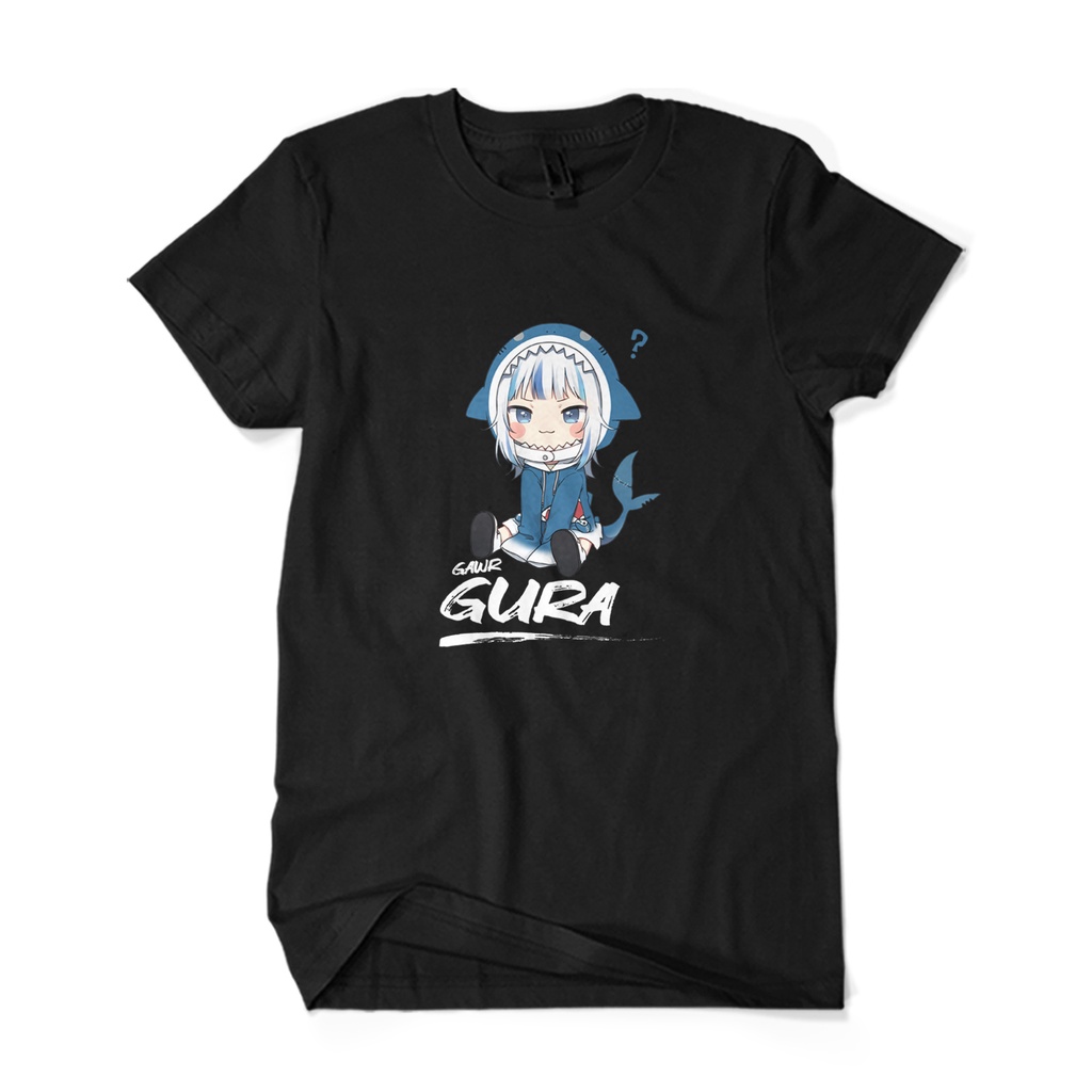 BAYAR DI TEMPAT Promo Baju Kaos GURA GAWR Hololive Cosplay - Kaos Anime Gawr Gura - Kaos Sablon Cust