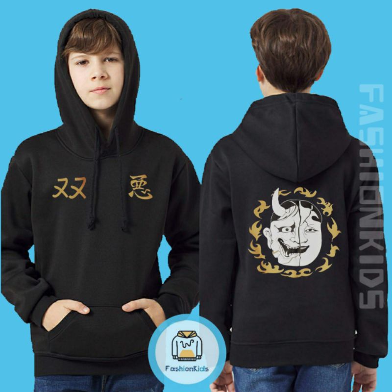 Jaket Hoodie Anak Sukajan ANGRY AND SMILEY Tokyo Revengers Premium Unisex