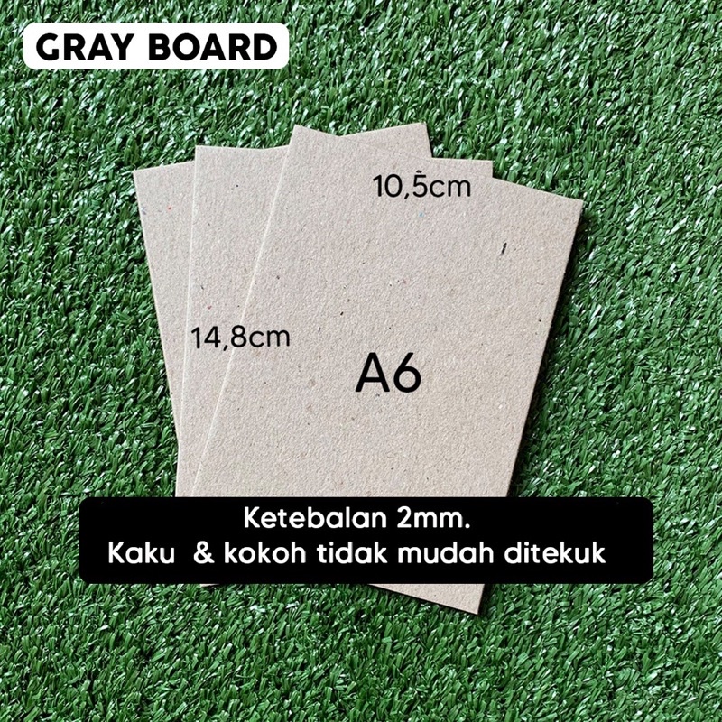 KARTON BOARD A5 A6 YELLOW GRAY BOARD TEBAL 2MM
