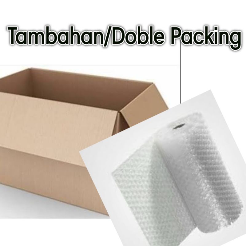 

TAMBAHAN DOBLE PACKING KARDUS DAN BUBLE WRAPPING PACKING BIAR LEBIH AMAN