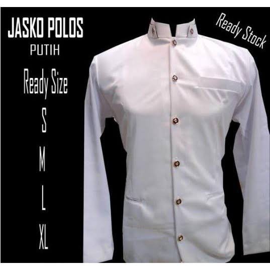 PROMO SHOPEE - JASKO JAS KOKO DEWASA POLOS WARNA PUTIH UKURAN M, L, XL, XXL