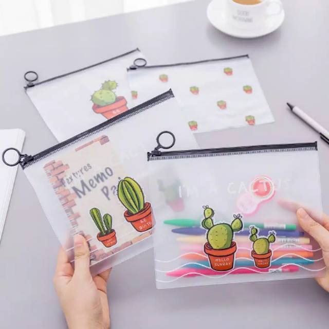 

Tempat Pensil / Tas Kosmetik Kaktus Cactus Transparant