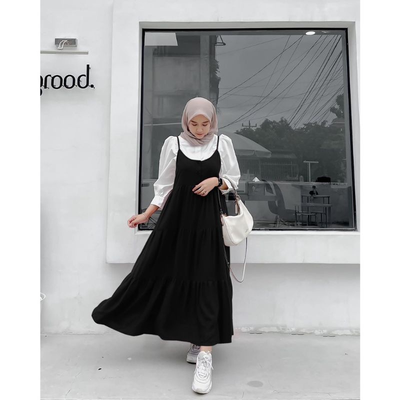 Miami overall baju muslim remaja wanita korean