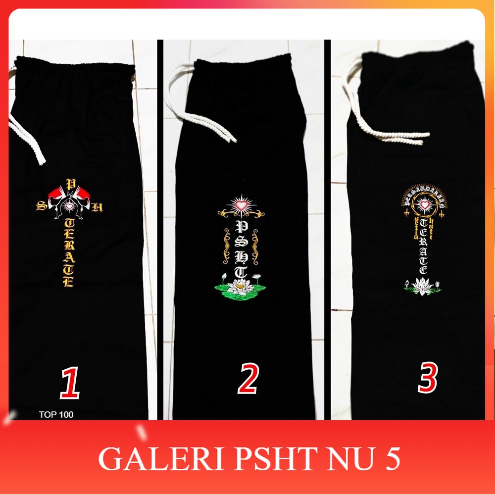 CELANA SAKRAL WARGA FULL BORDIR PSHT- KOMPRANG SAKRAL WARGA PSHT BORDIR- CELANA SILAT PSHT