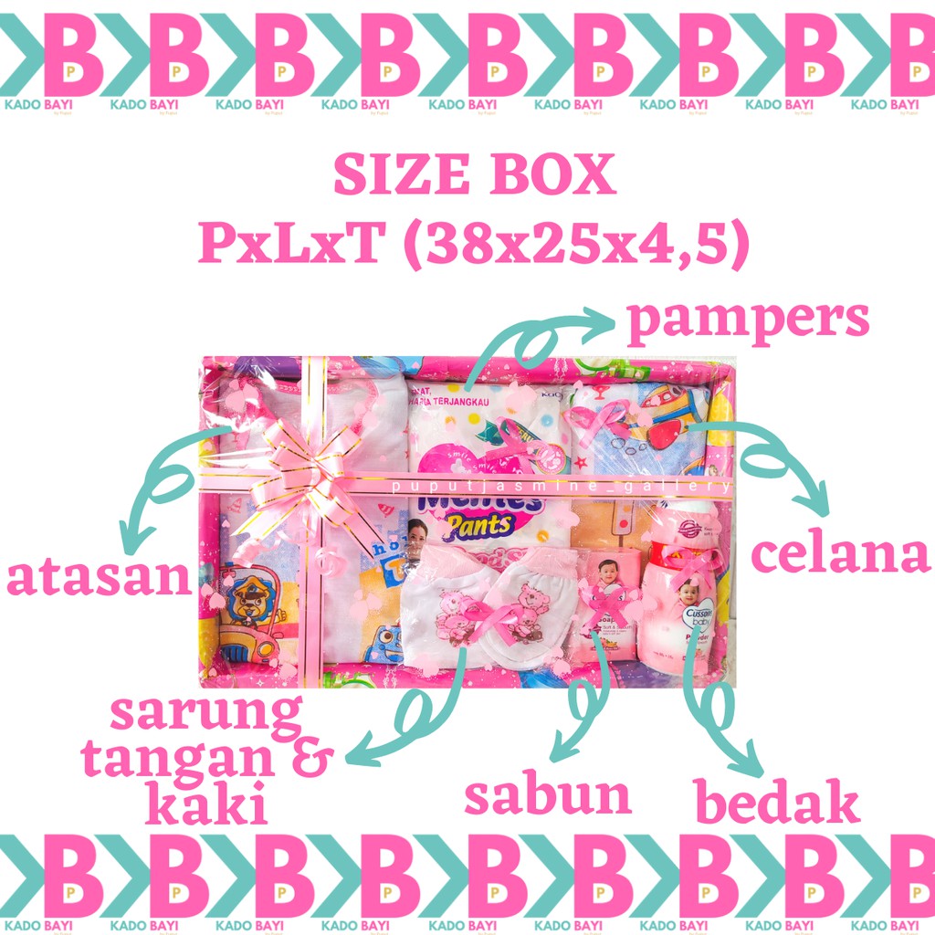Kado Bayi Perempuan Laki Laki Baru Lahir Lahiran Murah Babygift Newborn Baby Gift Set Box Hampers Girl Boy Unisex Parsel Parcel murmer Paket D-1