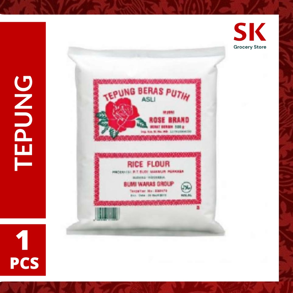 

[Harga Grosir] Rose Brand Tepung Beras Putih Asli Kemasan 500gr